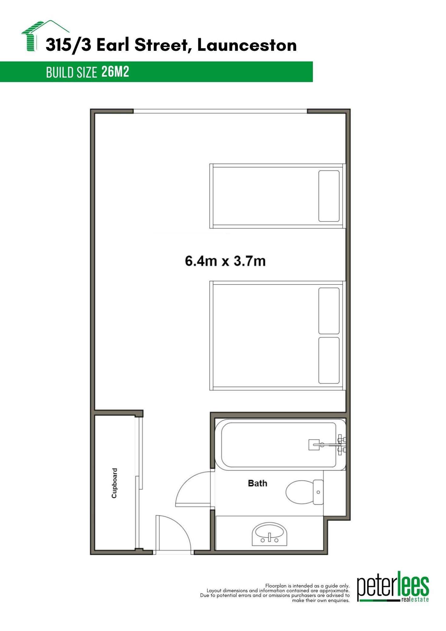 Floorplan of Homely unit listing, 315/3 Earl Street, Launceston TAS 7250
