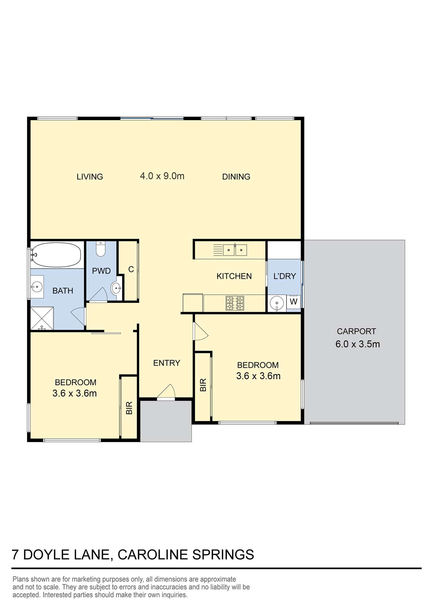 Floorplan of Homely house listing, 7 Doyle Lane, Caroline Springs VIC 3023