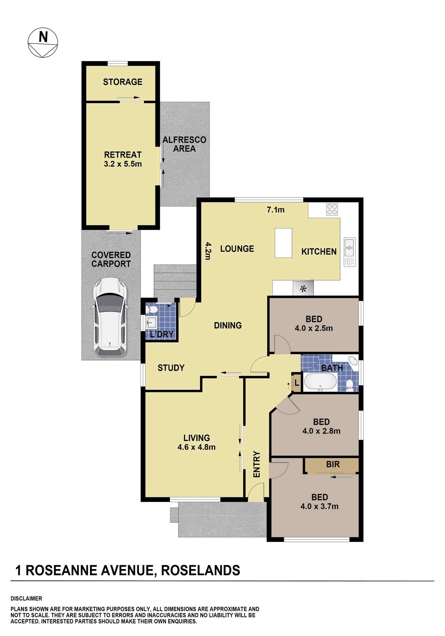 Floorplan of Homely house listing, 1 Roseanne Avenue, Roselands NSW 2196