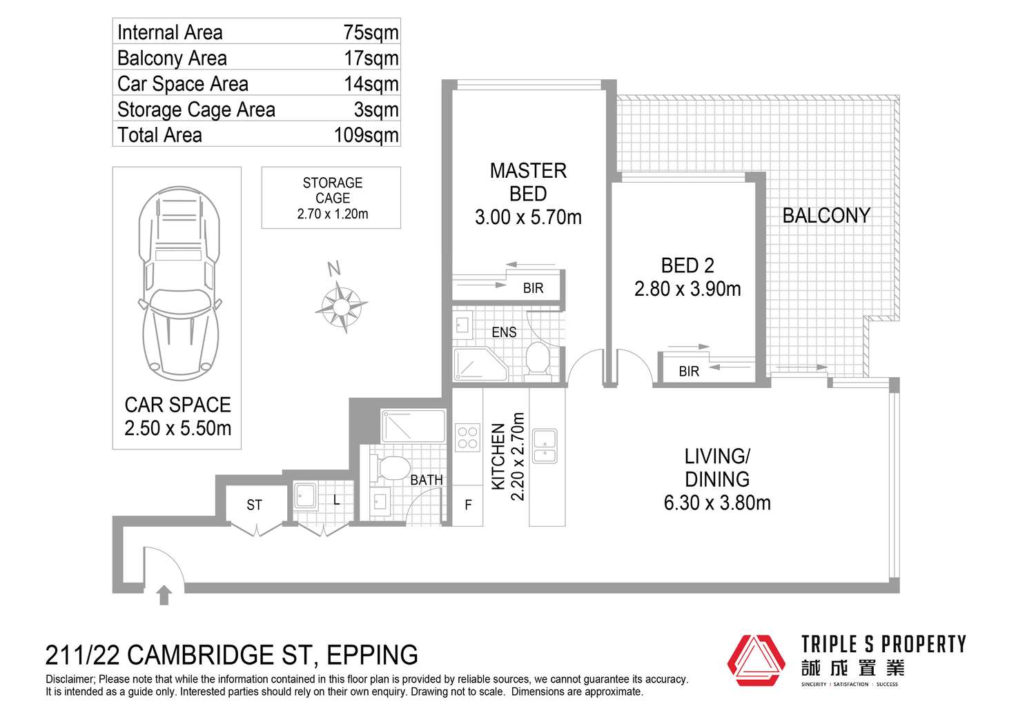 Floorplan of Homely apartment listing, 211/22 Cambridge Street, Epping NSW 2121
