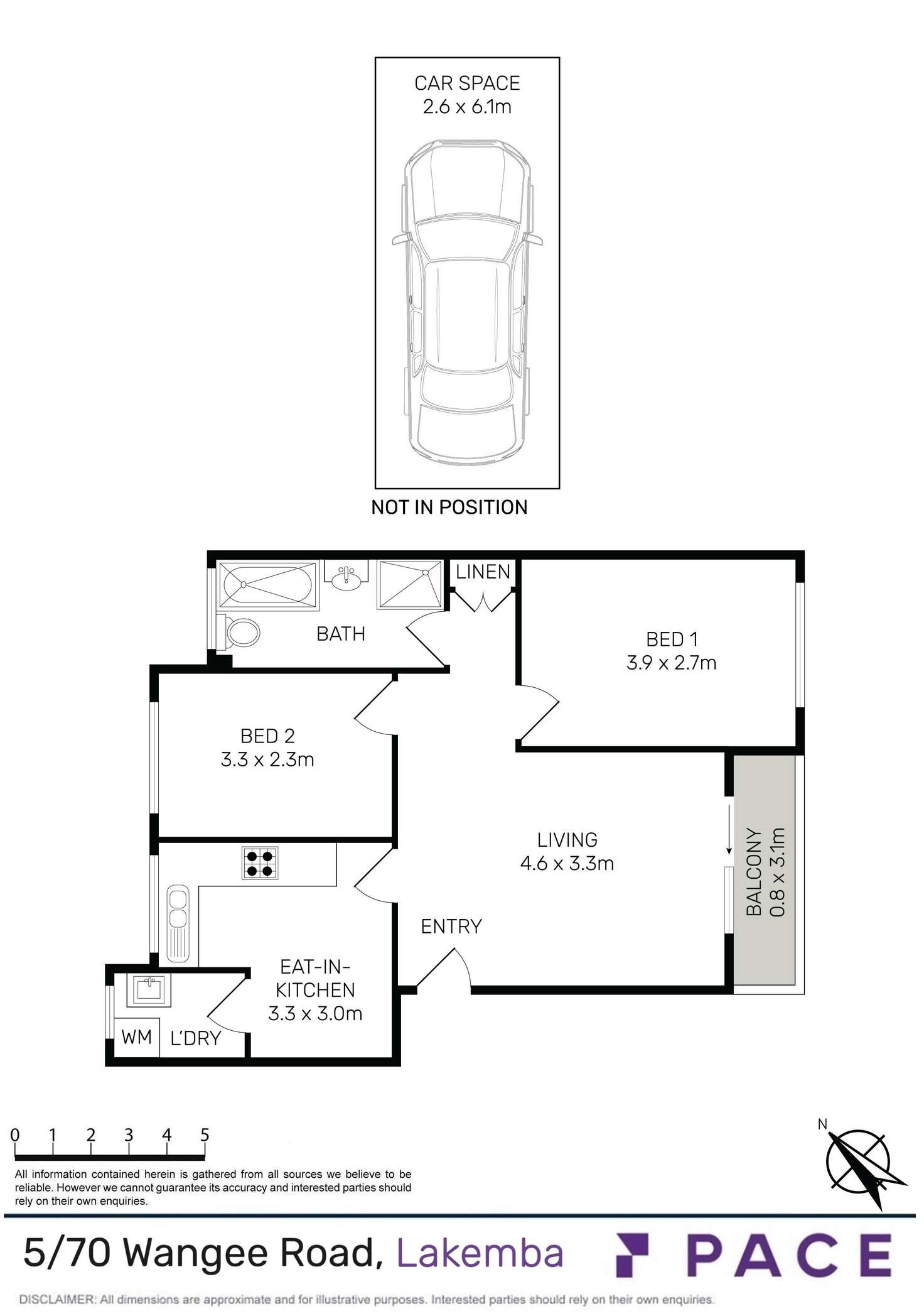 Floorplan of Homely unit listing, 5/70 Wangee Road, Lakemba NSW 2195