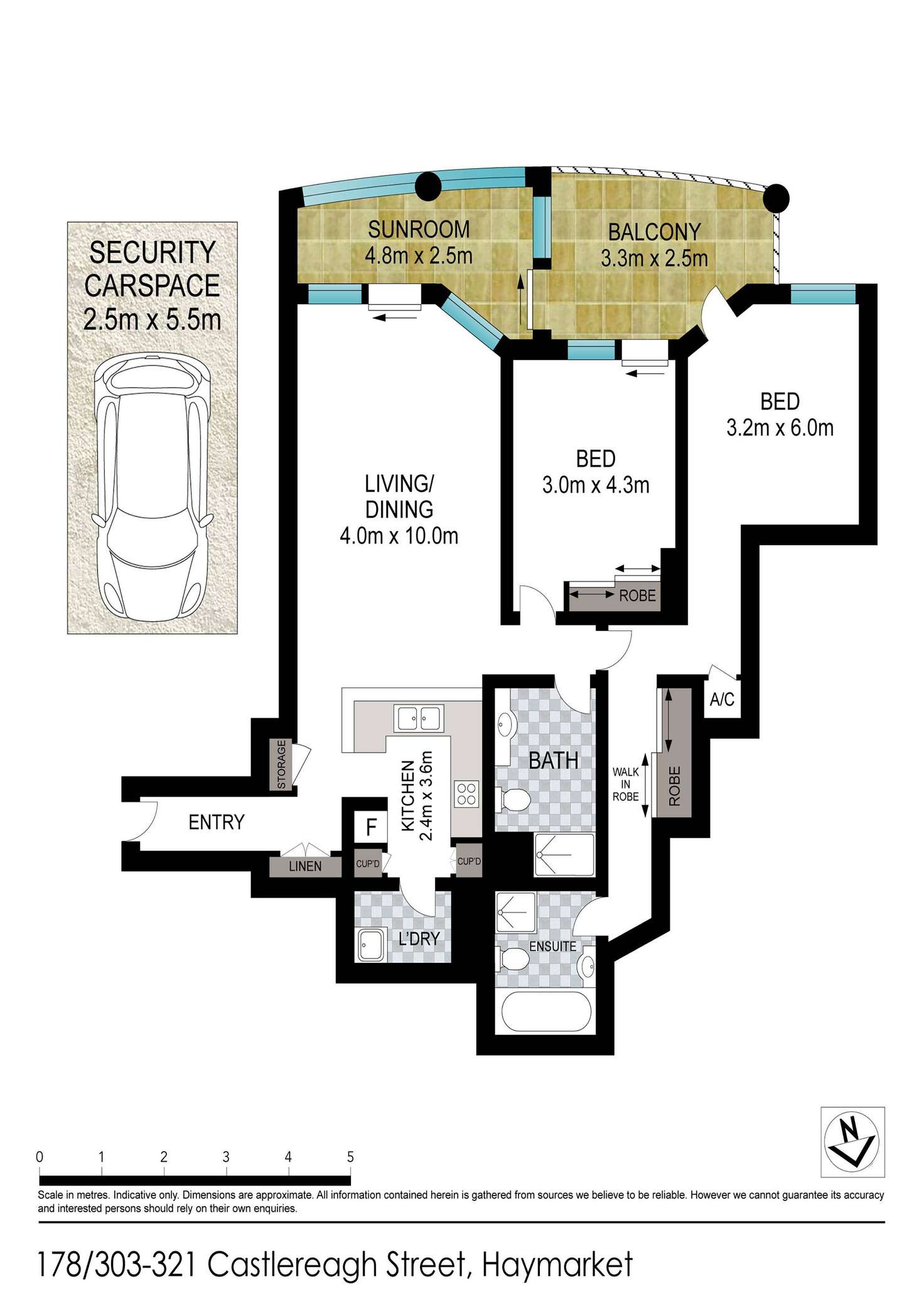 Floorplan of Homely apartment listing, 178/303 Castlereagh Street, Haymarket NSW 2000