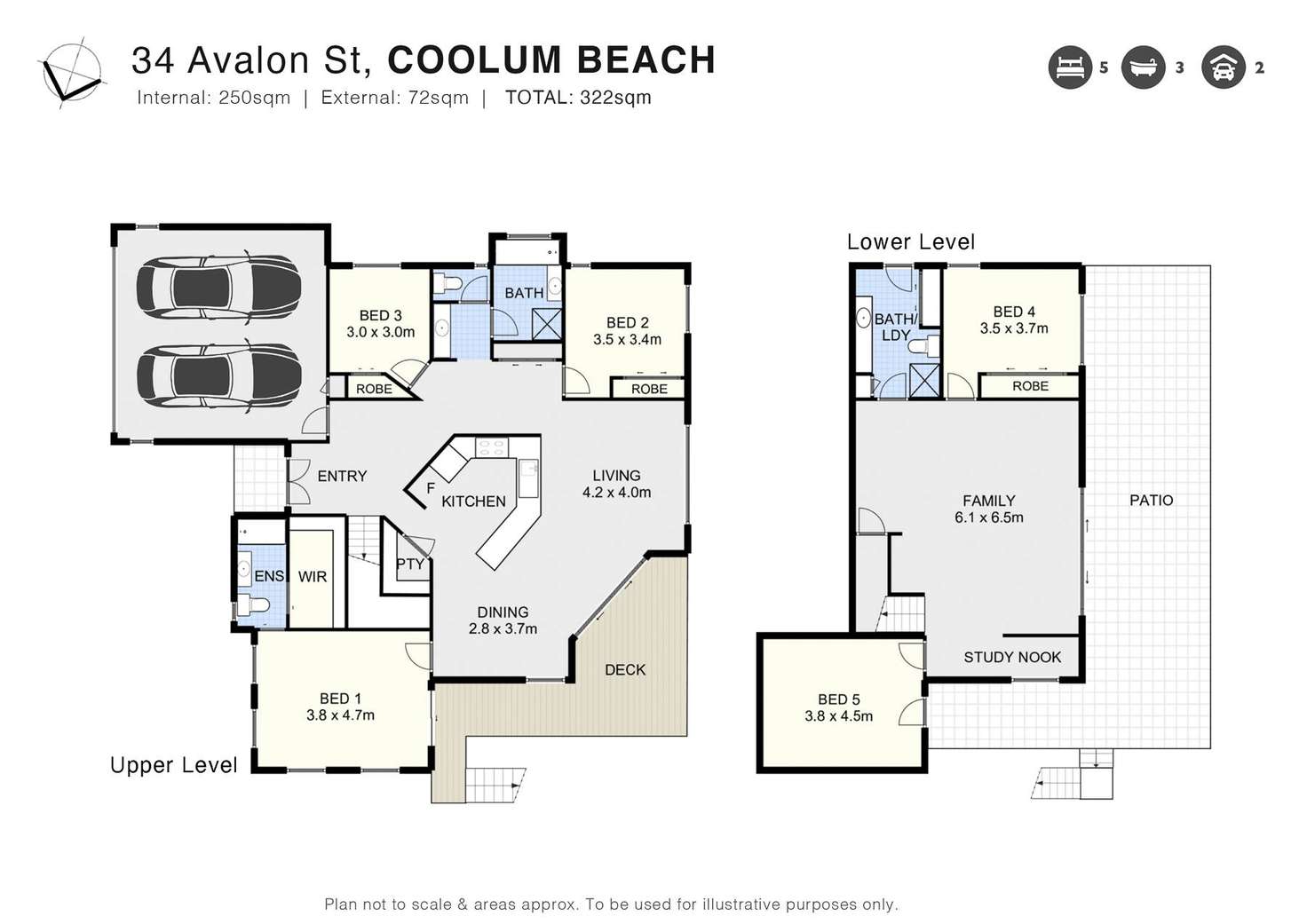 Floorplan of Homely house listing, 34 Avalon Street, Coolum Beach QLD 4573