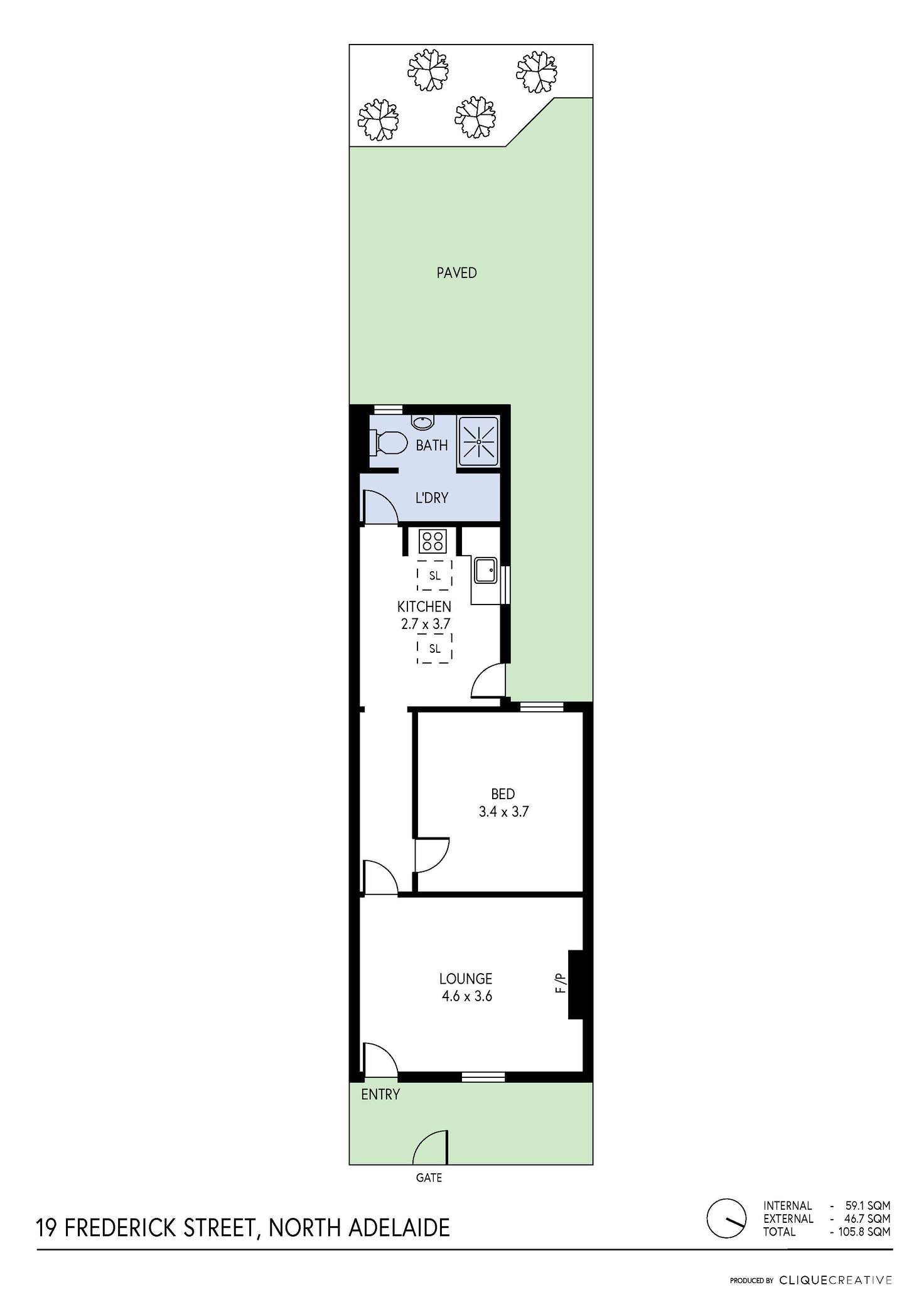 Floorplan of Homely house listing, 19 Frederick Street, North Adelaide SA 5006