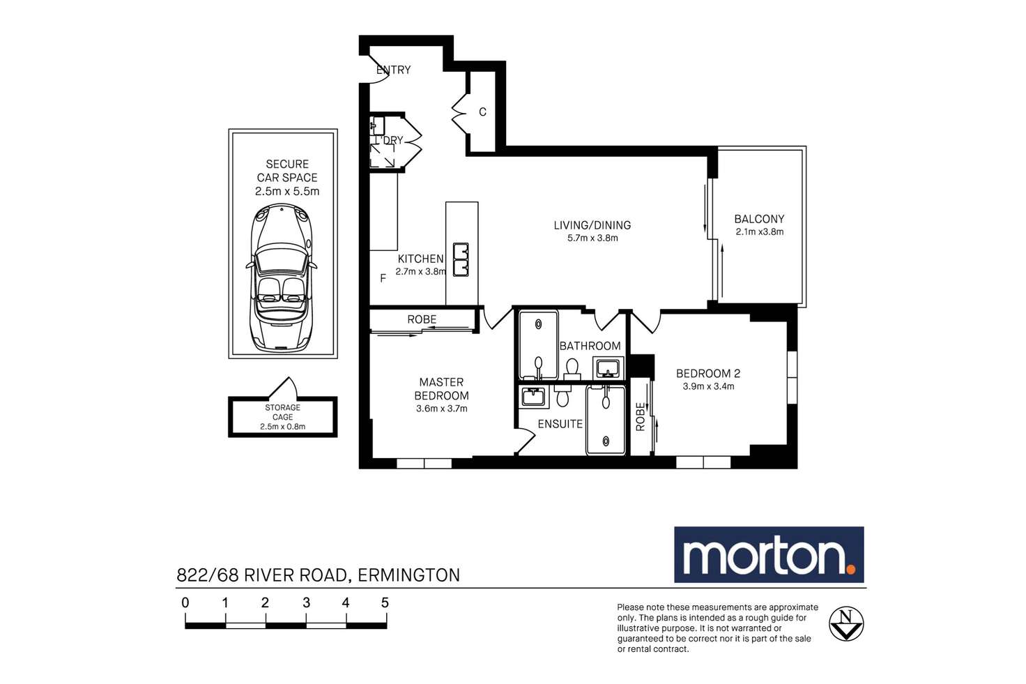 Floorplan of Homely apartment listing, 822/68 River Road, Ermington NSW 2115