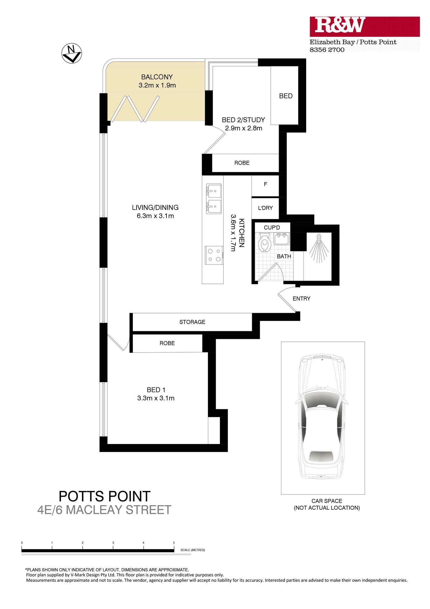 Floorplan of Homely apartment listing, 4E/6 Macleay Street, Potts Point NSW 2011