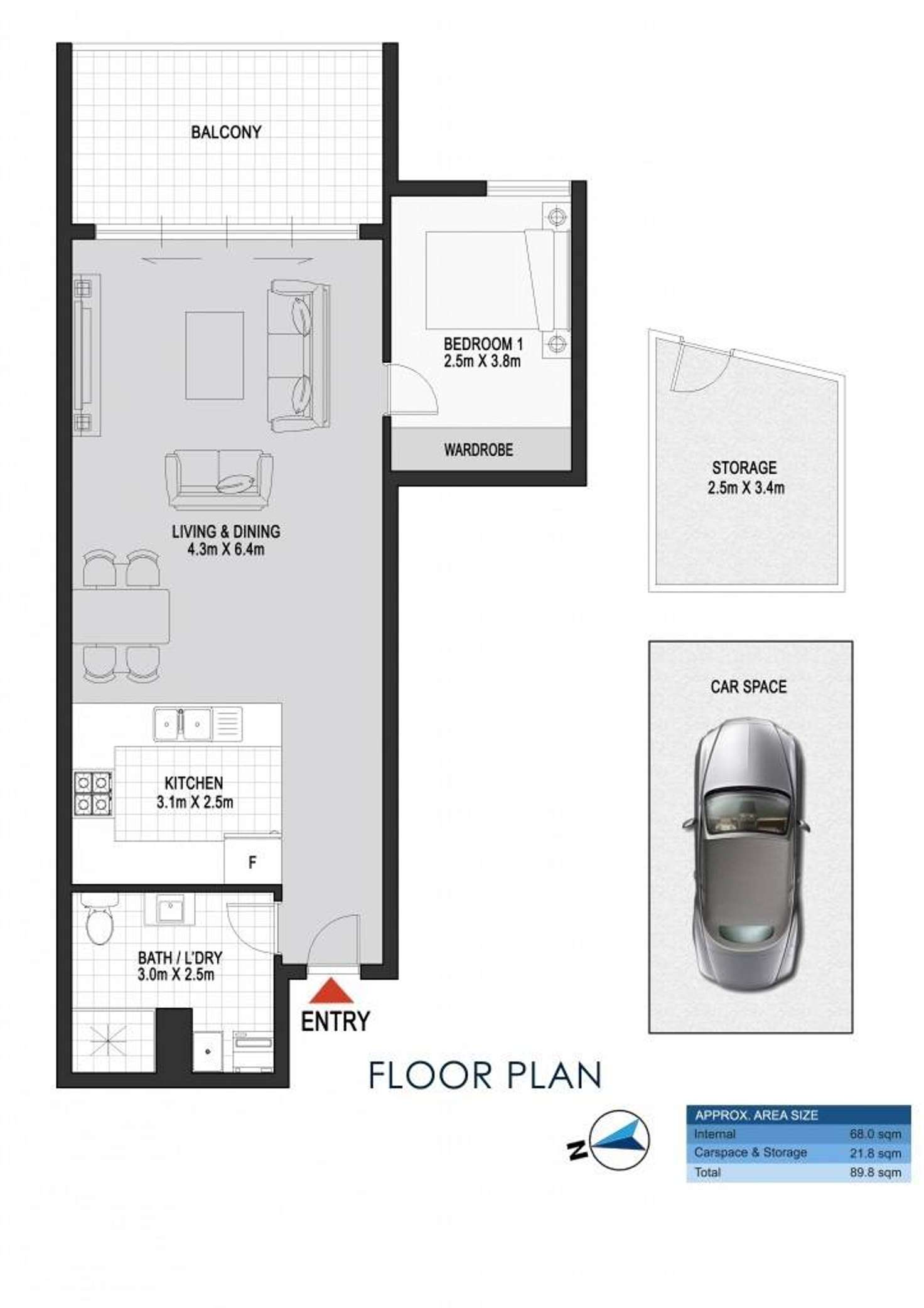 Floorplan of Homely apartment listing, 410/5 Nina Gray Avenue, Rhodes NSW 2138