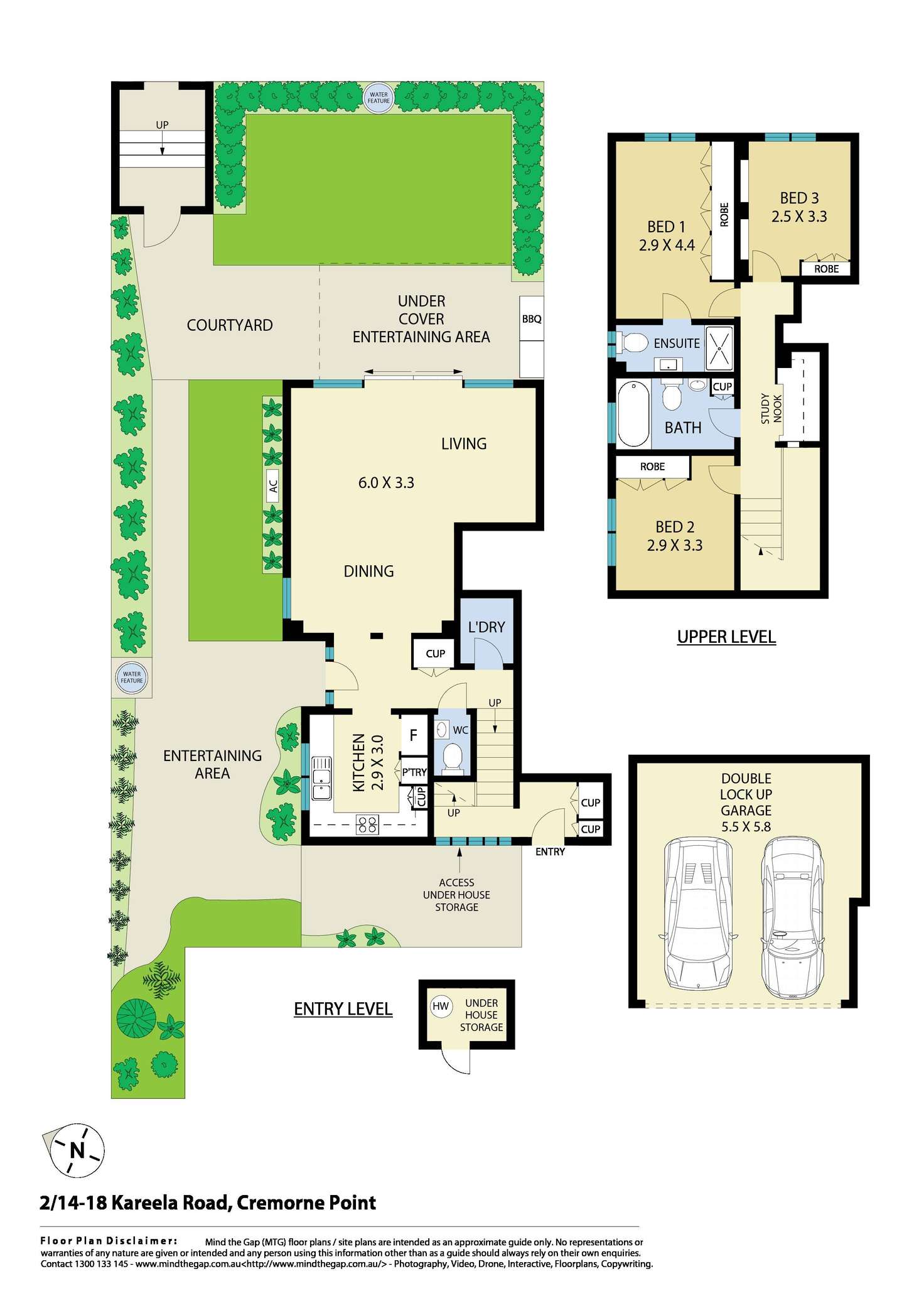 Floorplan of Homely apartment listing, 2/14-18 Kareela Road, Cremorne Point NSW 2090