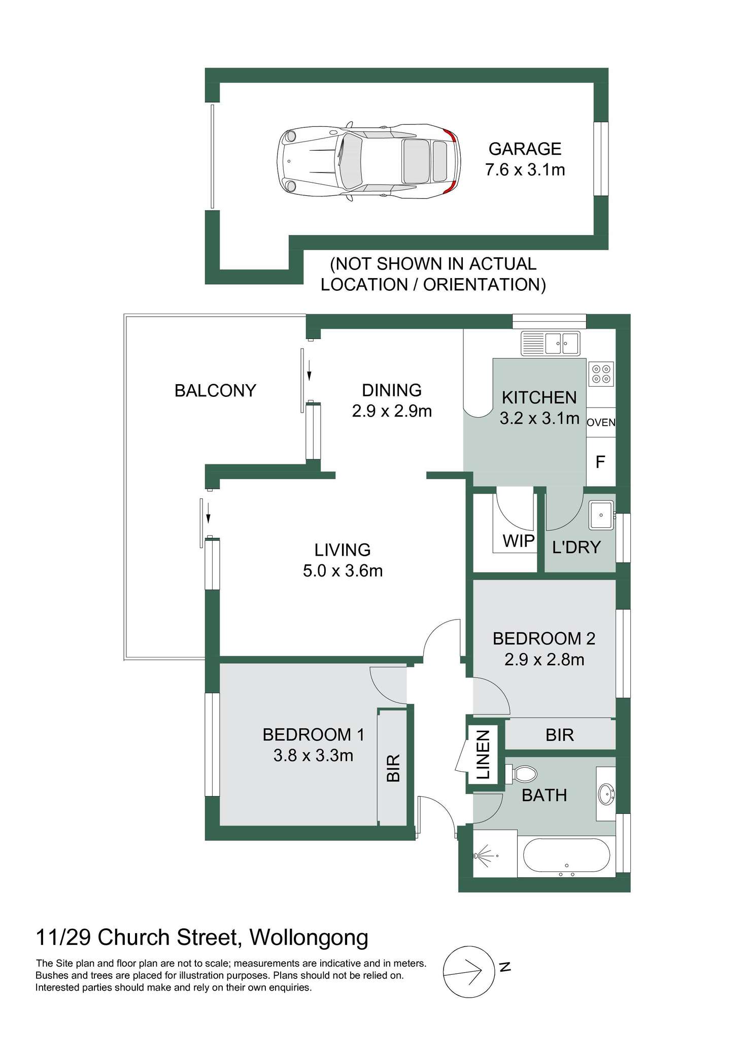 Floorplan of Homely apartment listing, 11/29 Church Street, Wollongong NSW 2500