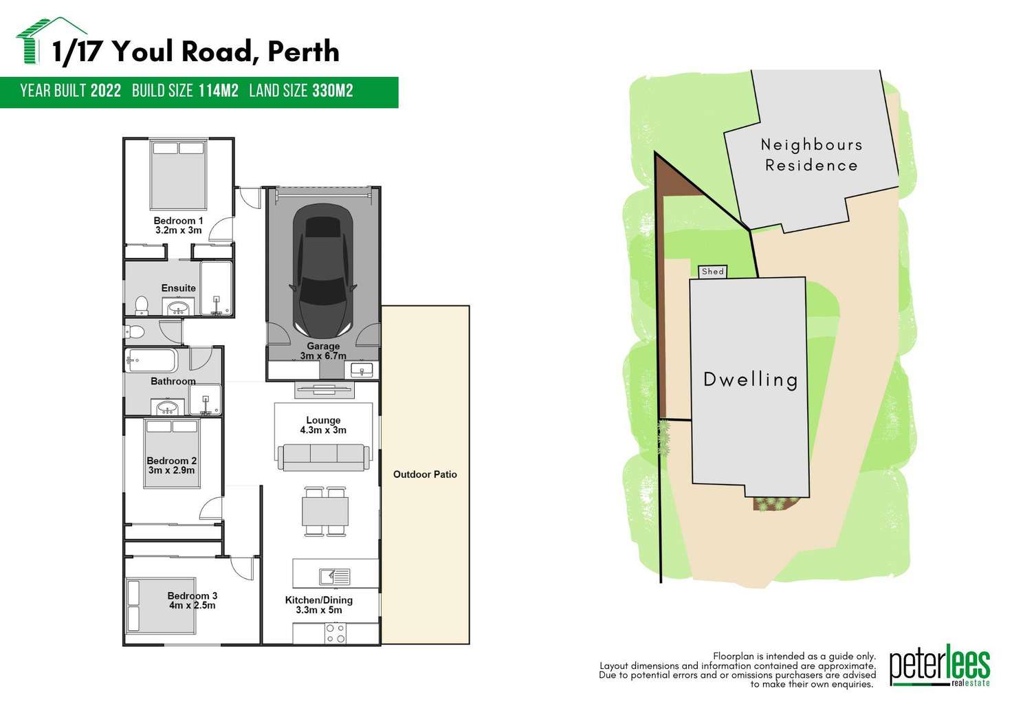 Floorplan of Homely unit listing, 1/17 Youl Road, Perth TAS 7300