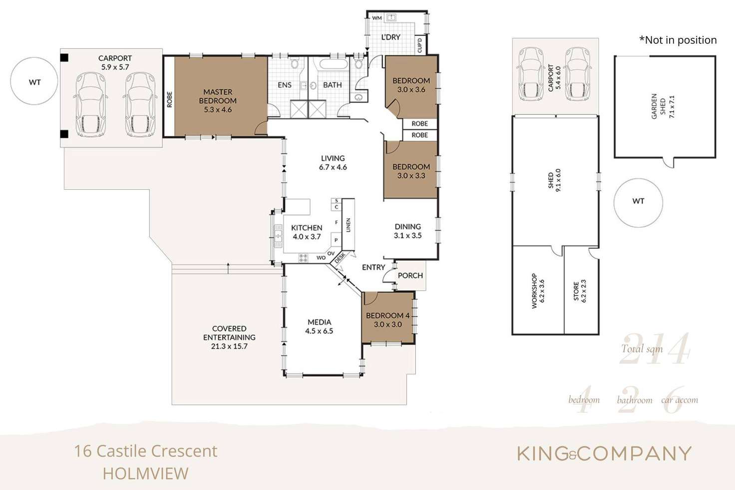 Floorplan of Homely acreageSemiRural listing, 16 Castile Crescent, Holmview QLD 4207