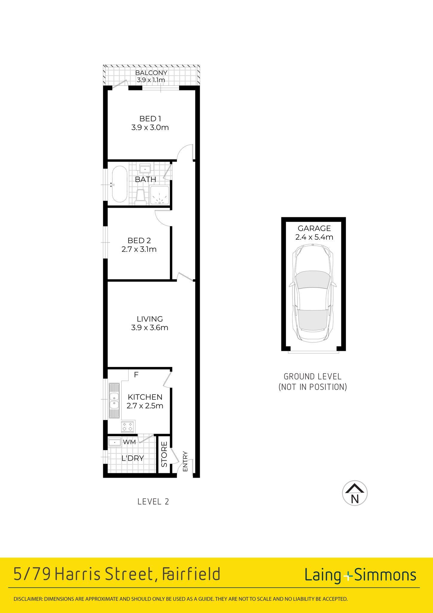 Floorplan of Homely unit listing, 5/79 Harris Street, Fairfield NSW 2165