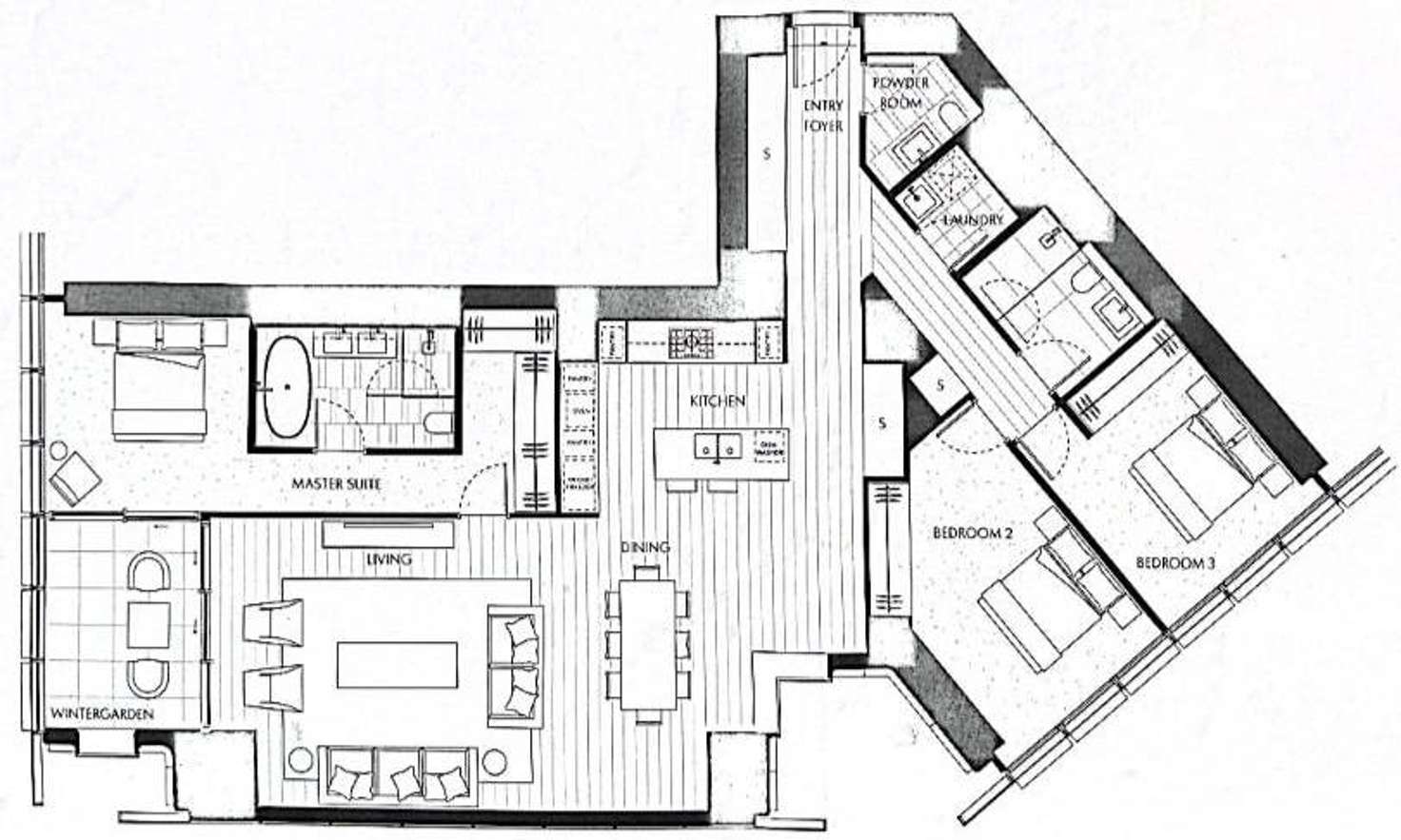 Floorplan of Homely apartment listing, 15D/88 Barangaroo Avenue, Barangaroo NSW 2000