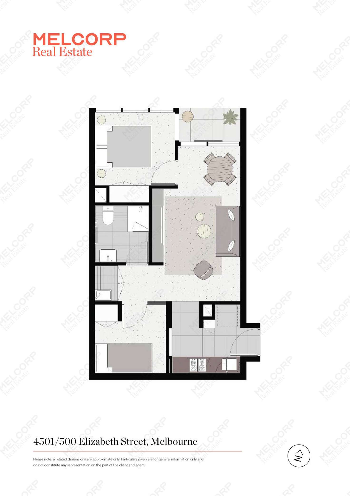 Floorplan of Homely apartment listing, 4501/500 Elizabeth Street, Melbourne VIC 3000