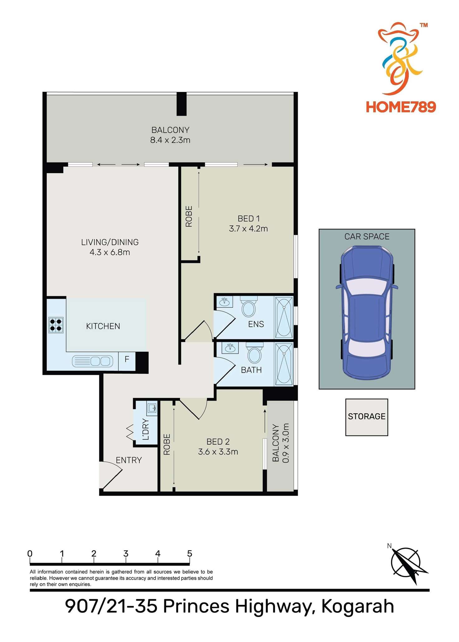 Floorplan of Homely apartment listing, 907/21-35 Princes Highway, Kogarah NSW 2217