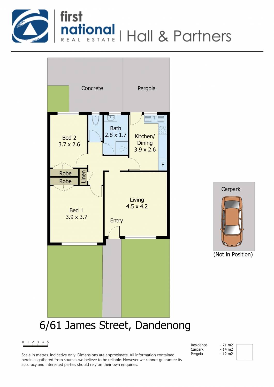 Floorplan of Homely unit listing, 6/61 James Street, Dandenong VIC 3175
