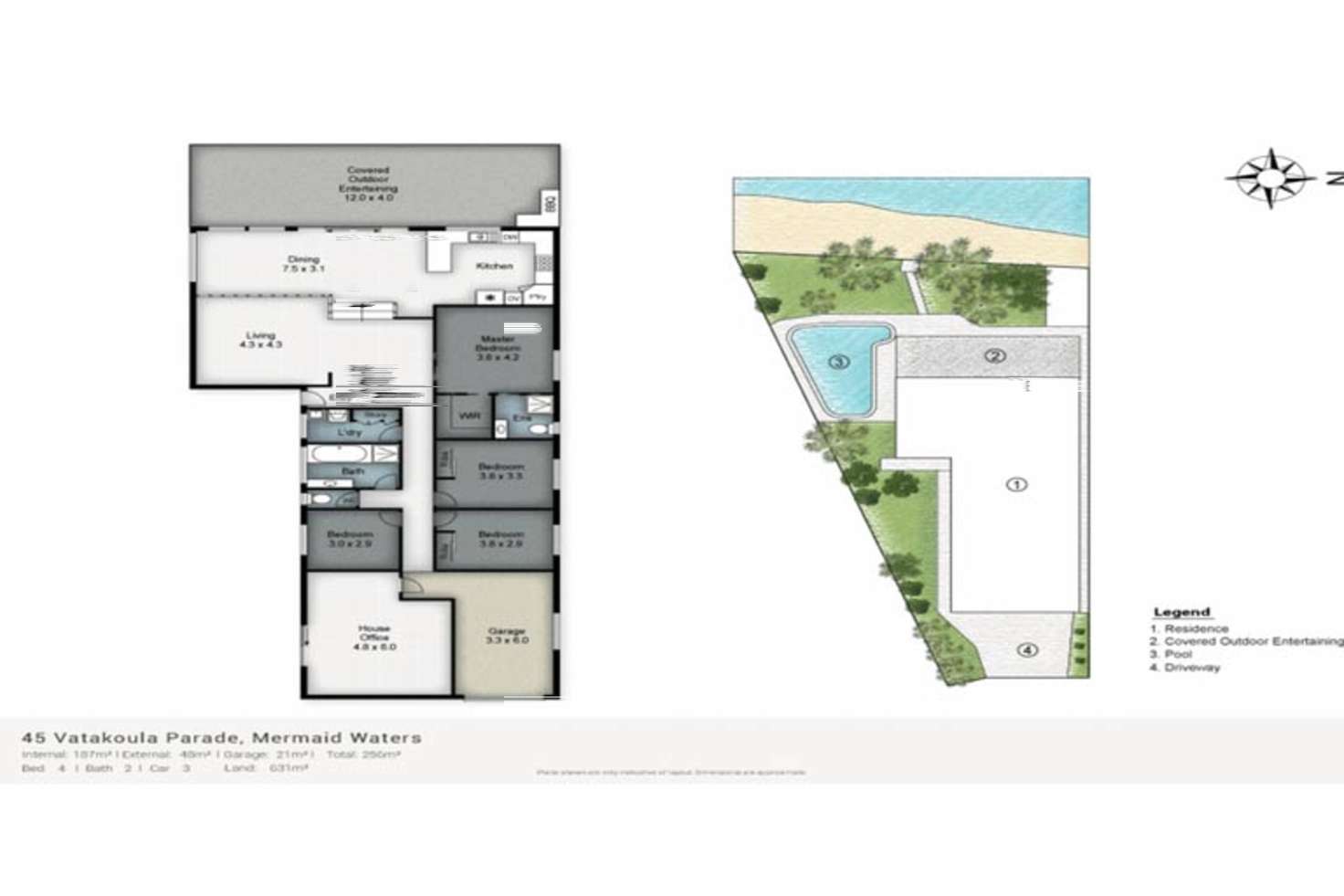 Floorplan of Homely house listing, 45 Vatakoula Parade, Mermaid Waters QLD 4218
