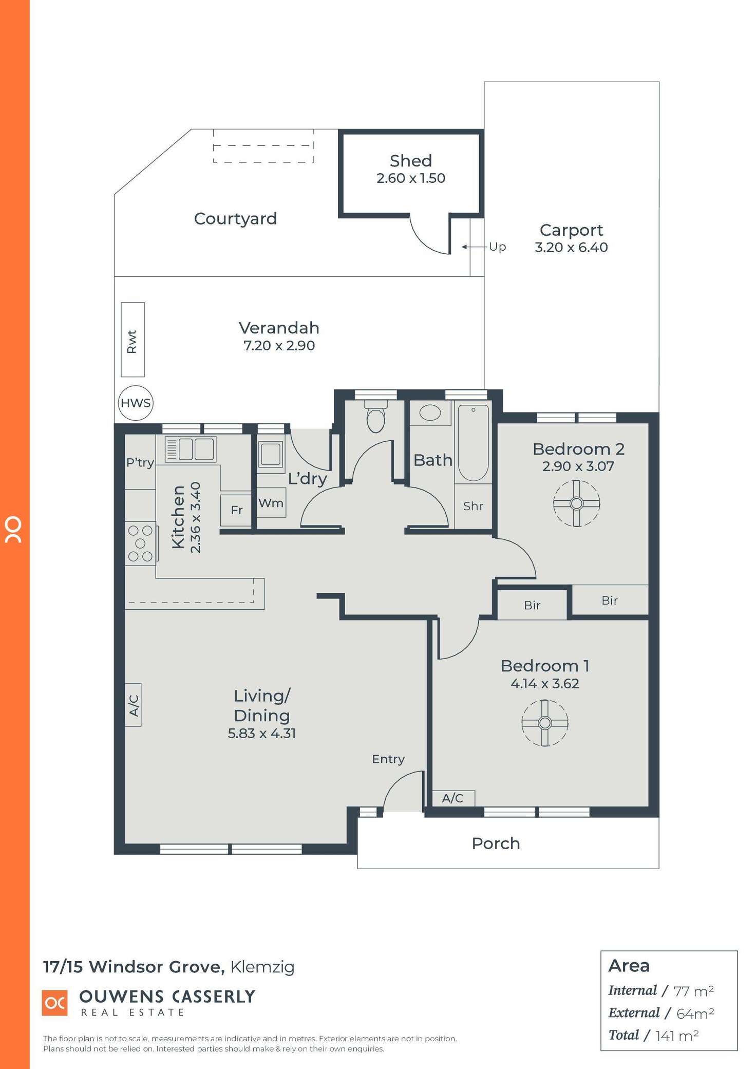 Floorplan of Homely unit listing, 17/15-23 Windsor Grove, Klemzig SA 5087