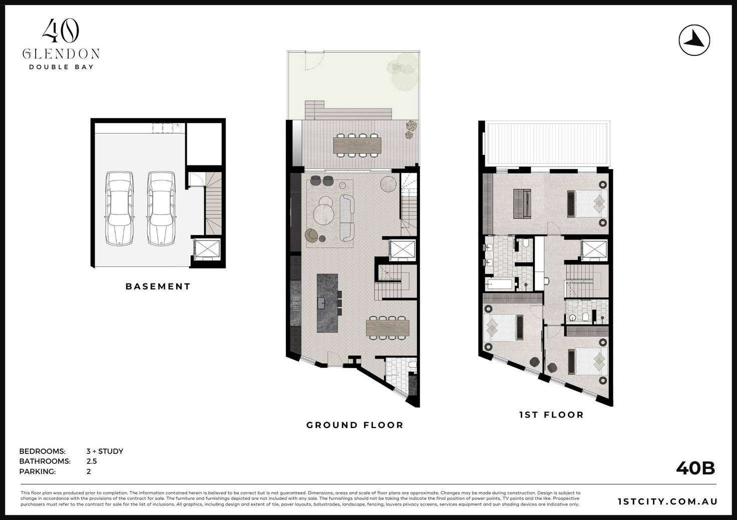 Floorplan of Homely townhouse listing, 40B Glendon Road, Double Bay NSW 2028