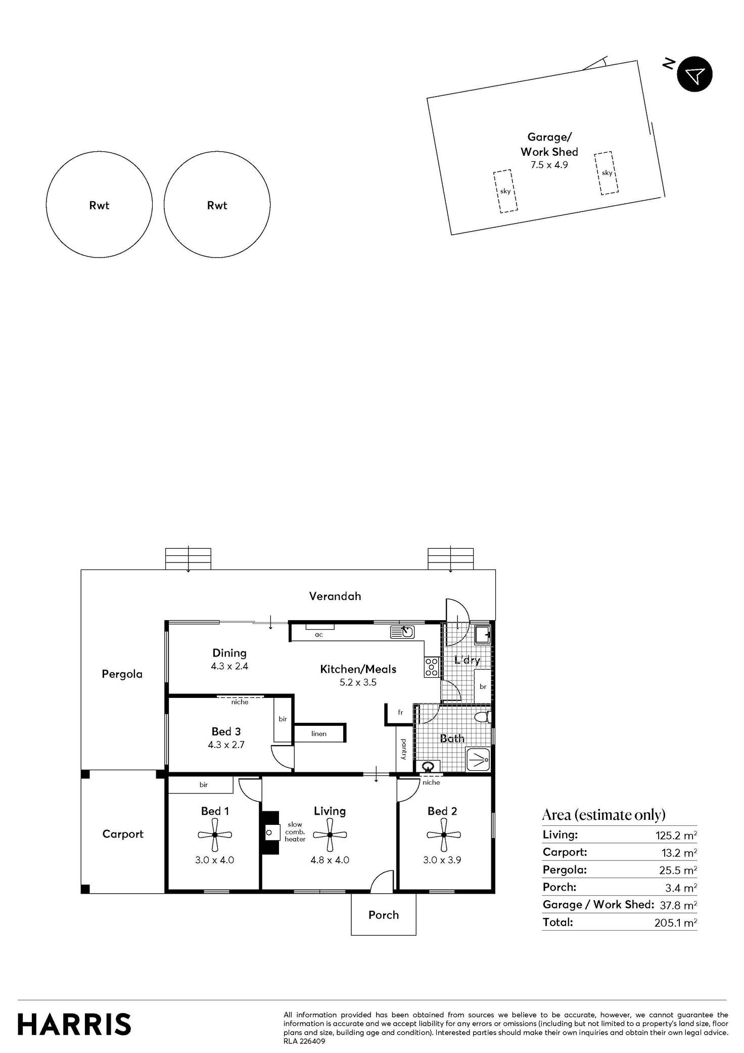 Floorplan of Homely house listing, 15 Cunliffe Street, Macclesfield SA 5153