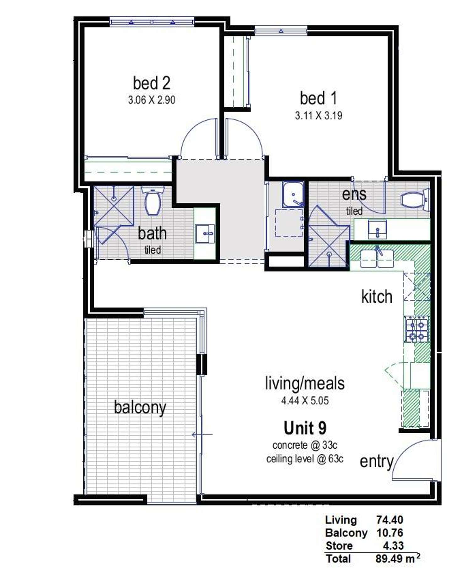Floorplan of Homely apartment listing, 11/277 Acton Avenue, Kewdale WA 6105