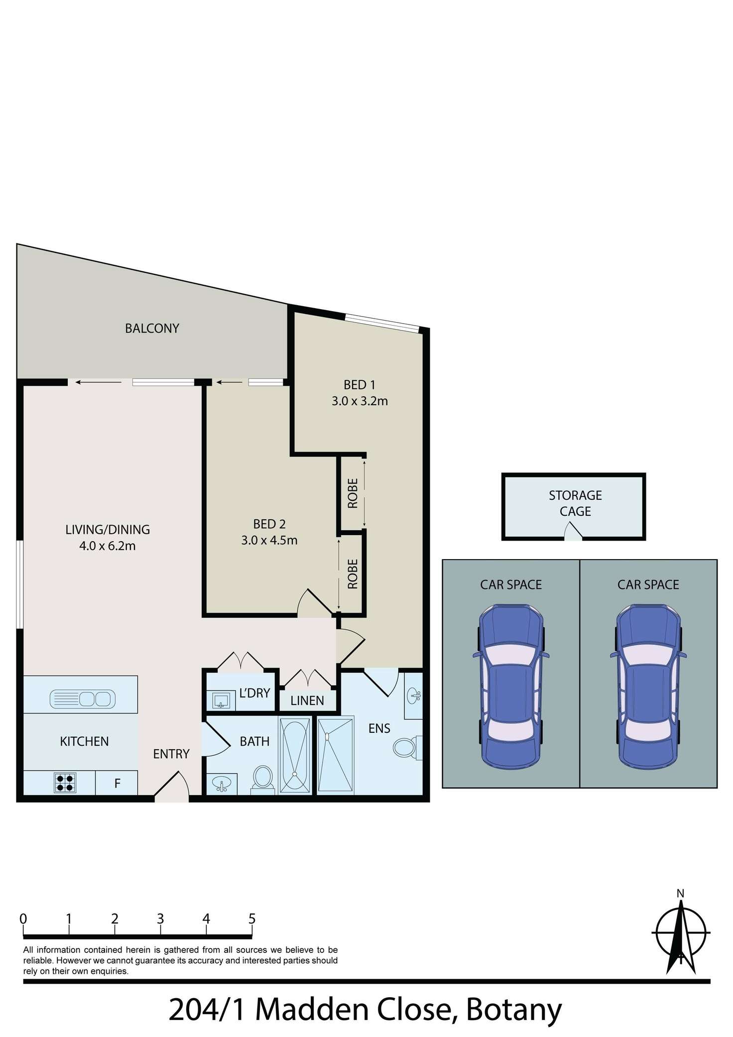 Floorplan of Homely apartment listing, 204/1 Madden Close, Botany NSW 2019