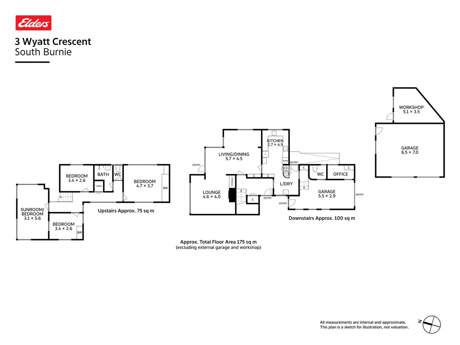 Floorplan of Homely house listing, 3 Wyatt Crescent, South Burnie TAS 7320