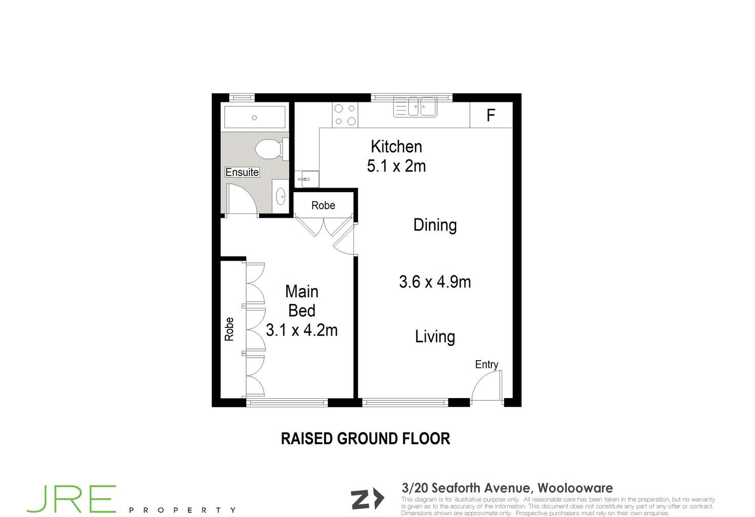 Floorplan of Homely unit listing, 3/20 Seaforth Avenue, Woolooware NSW 2230