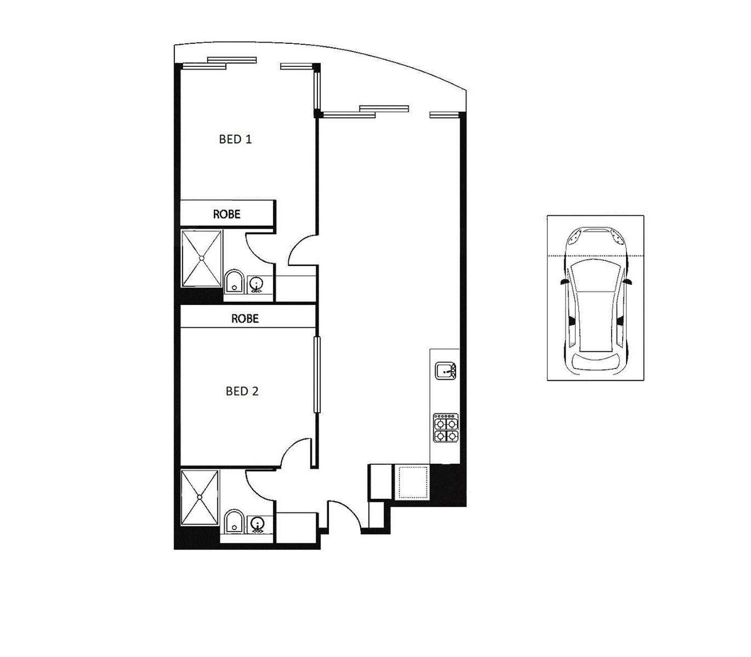 Floorplan of Homely apartment listing, 1606/50 Albert Road, South Melbourne VIC 3205