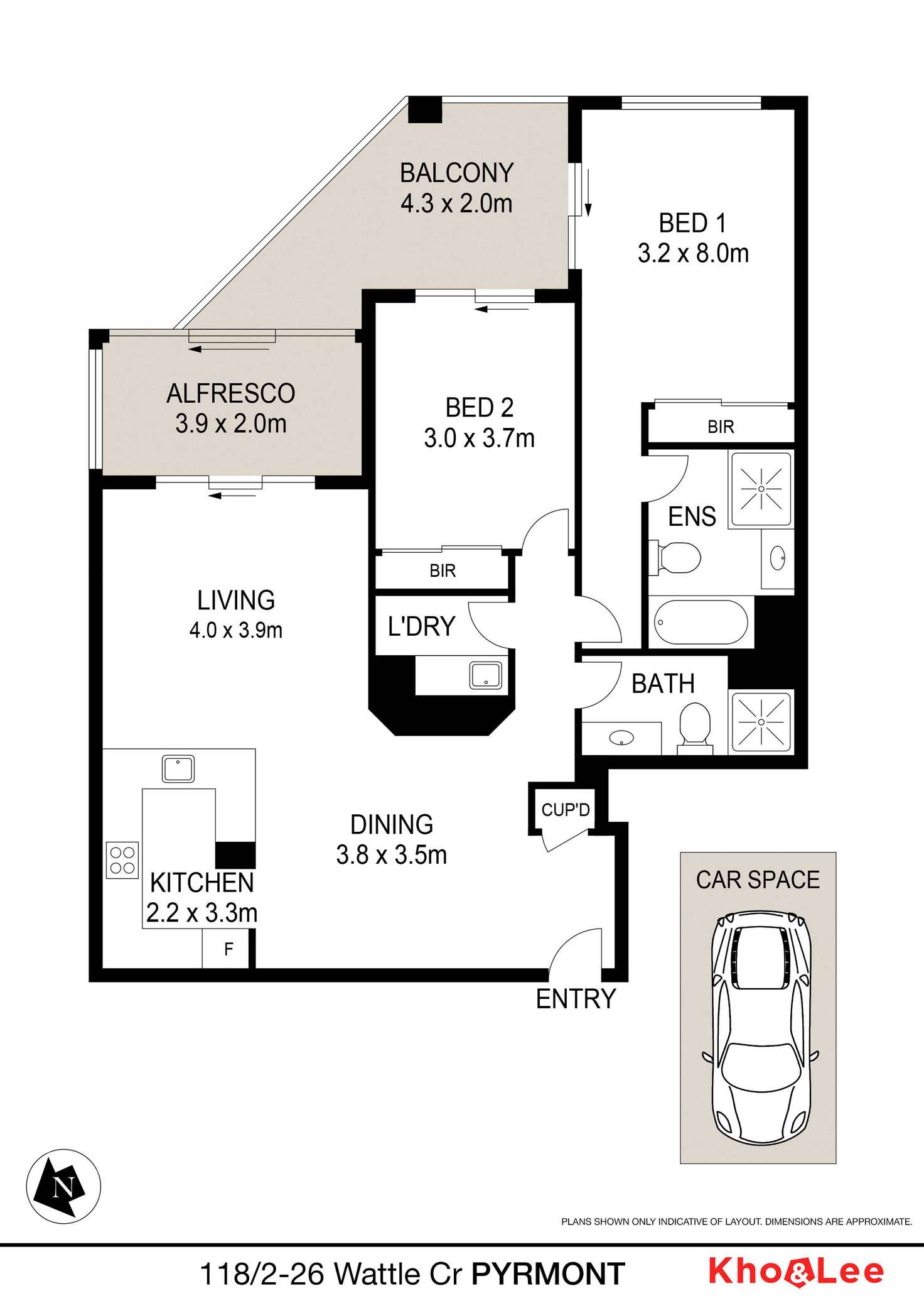Floorplan of Homely apartment listing, 118/2-26 Wattle Crescent, Pyrmont NSW 2009