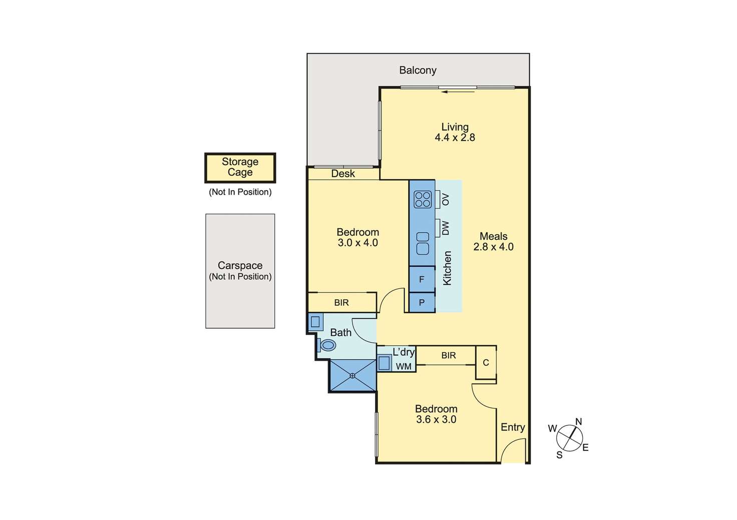 Floorplan of Homely apartment listing, 237/77 Hobsons Road, Kensington VIC 3031