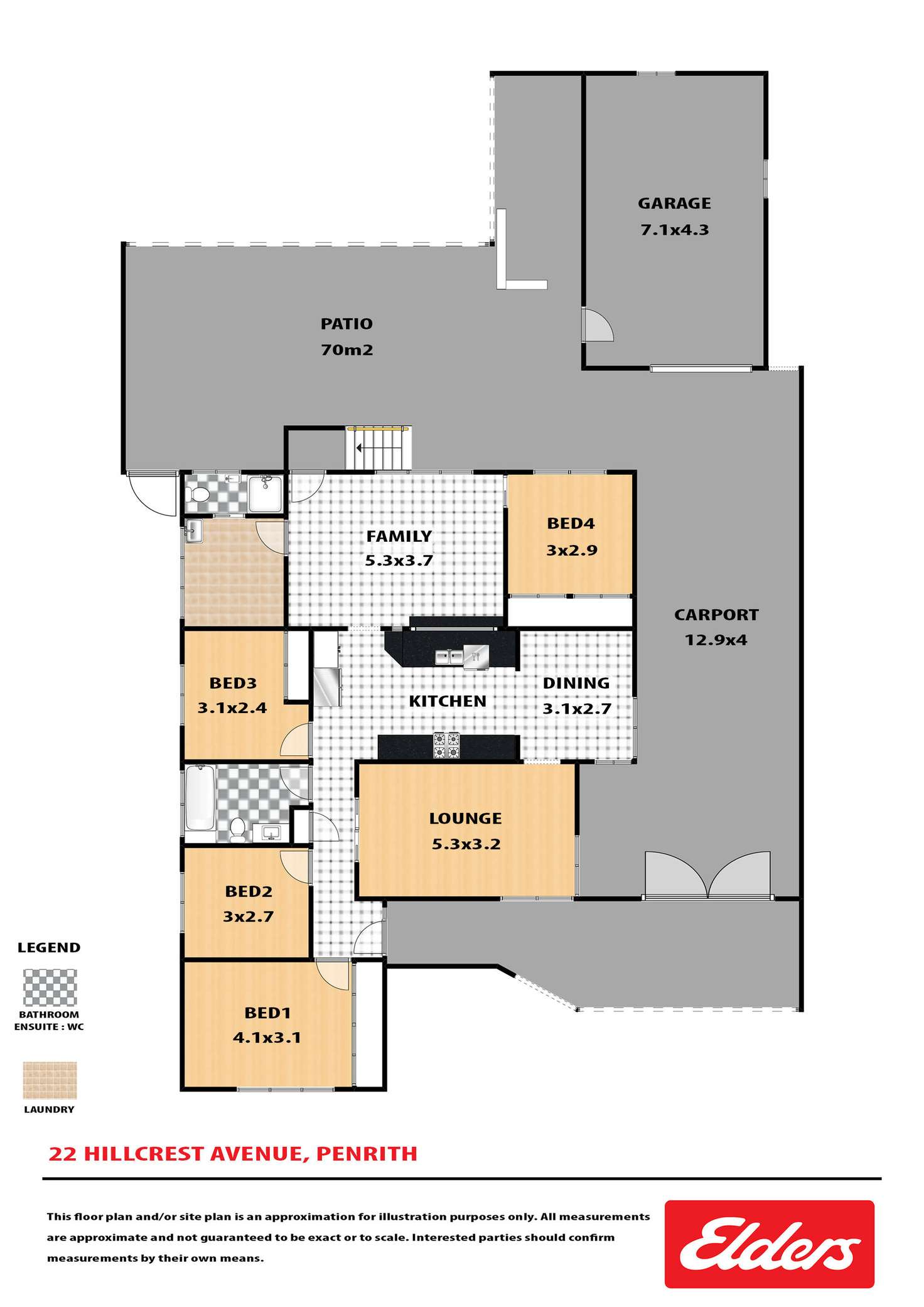 Floorplan of Homely house listing, 22 Hillcrest Avenue, Penrith NSW 2750