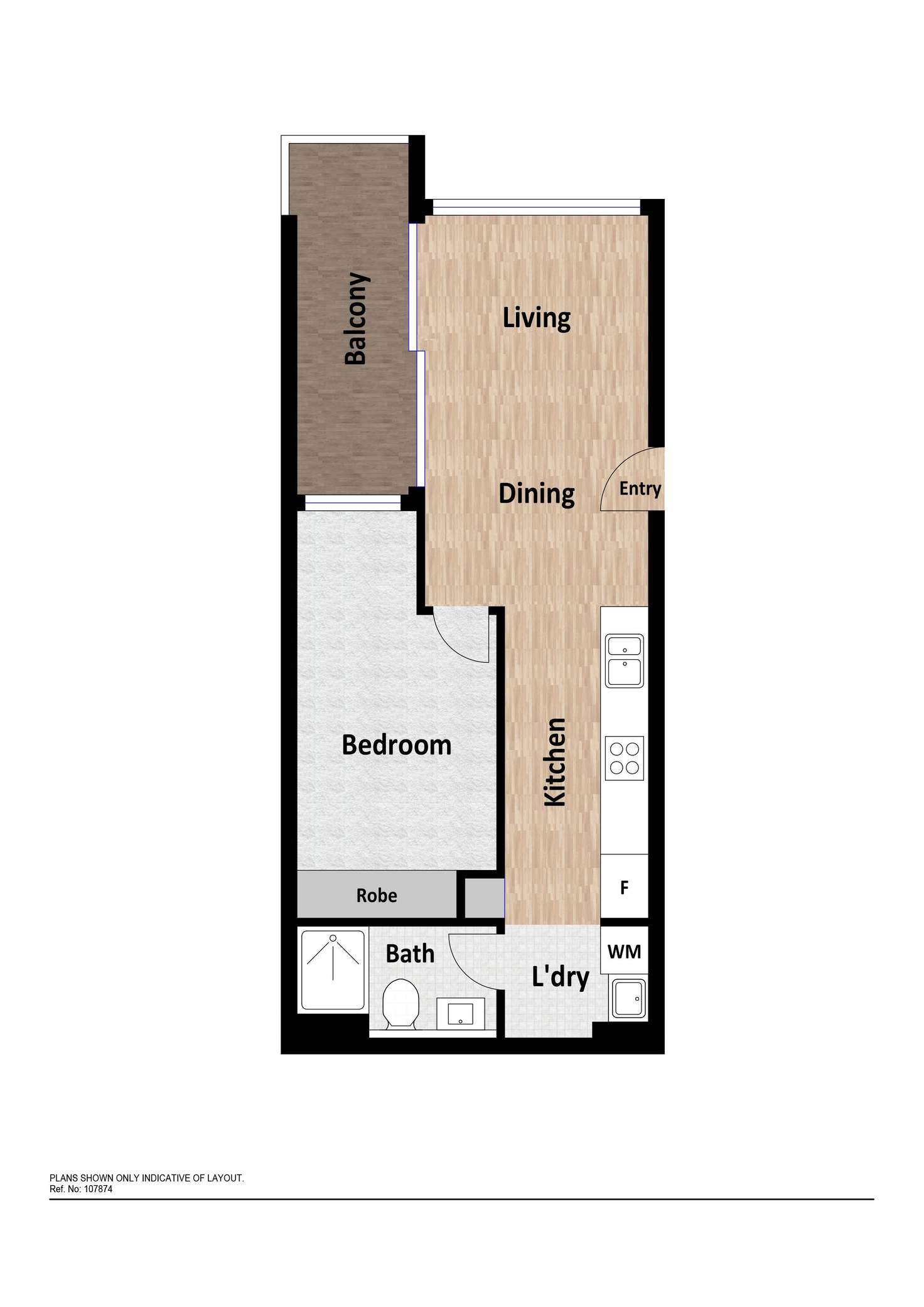 Floorplan of Homely apartment listing, 304/1 Elouera Street, Braddon ACT 2612