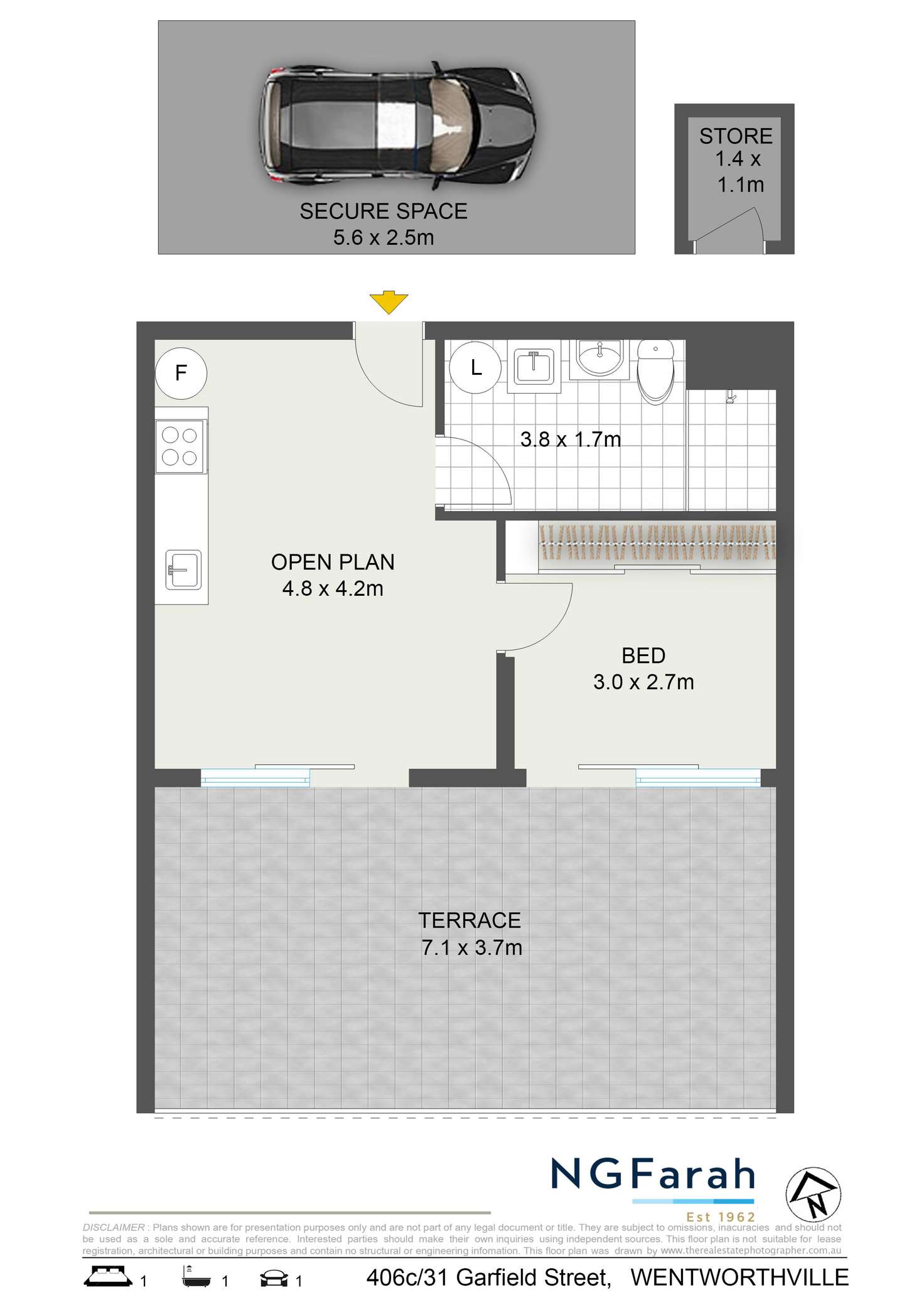 Floorplan of Homely apartment listing, 406C/31 Garfield Street, Wentworthville NSW 2145