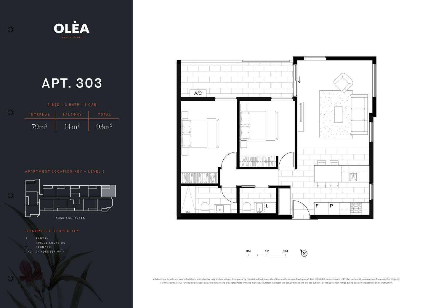 Floorplan of Homely apartment listing, 303/30 Bush Boulevard, Mill Park VIC 3082