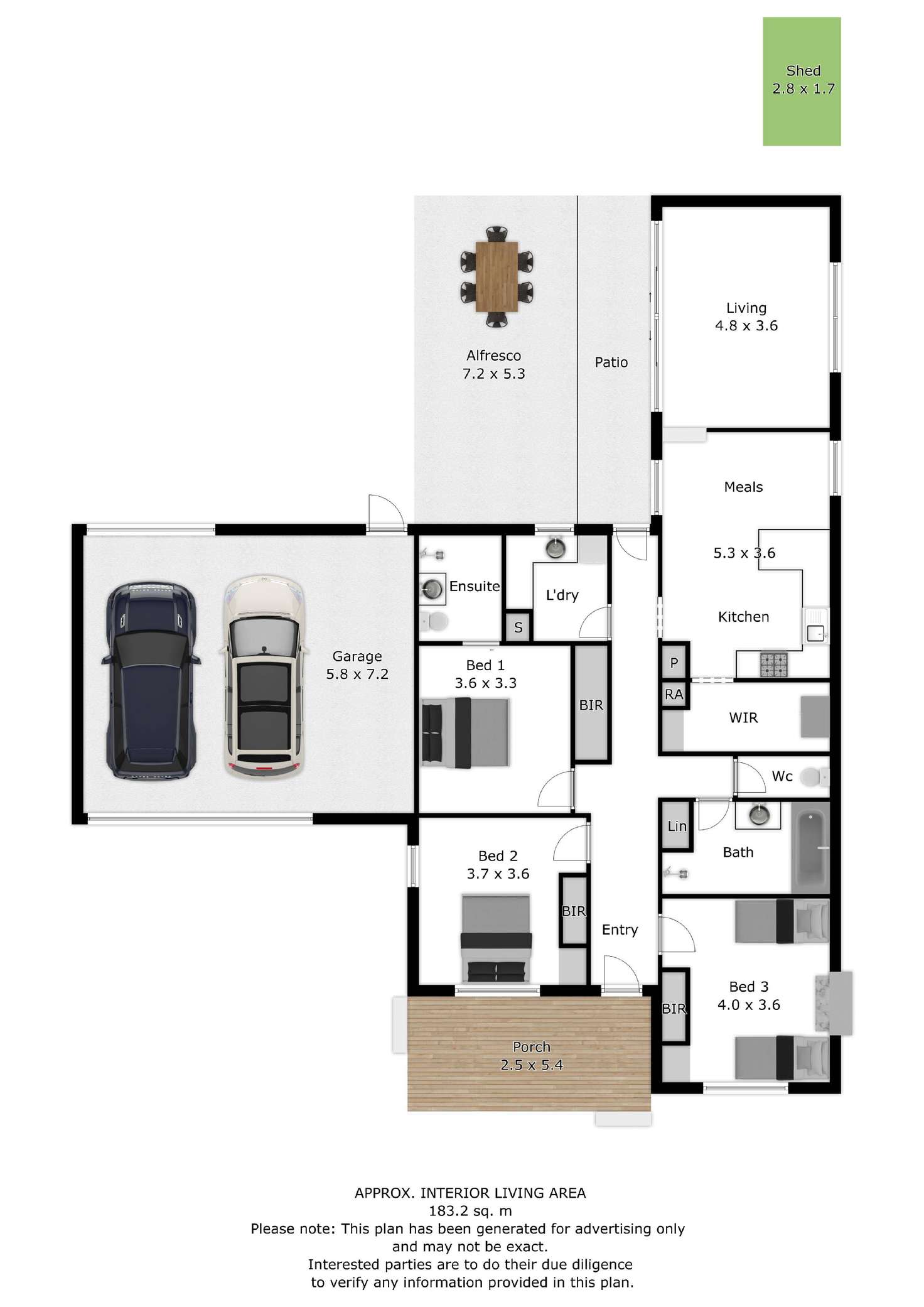 Floorplan of Homely house listing, 91 Brockley Street, Wodonga VIC 3690