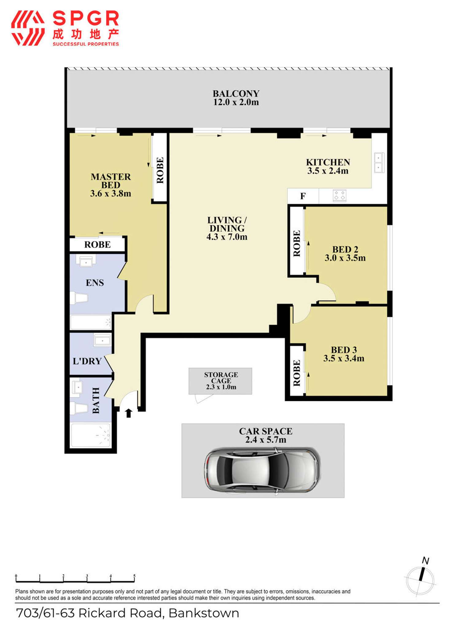 Floorplan of Homely unit listing, 703/61-63 Rickard Road, Bankstown NSW 2200