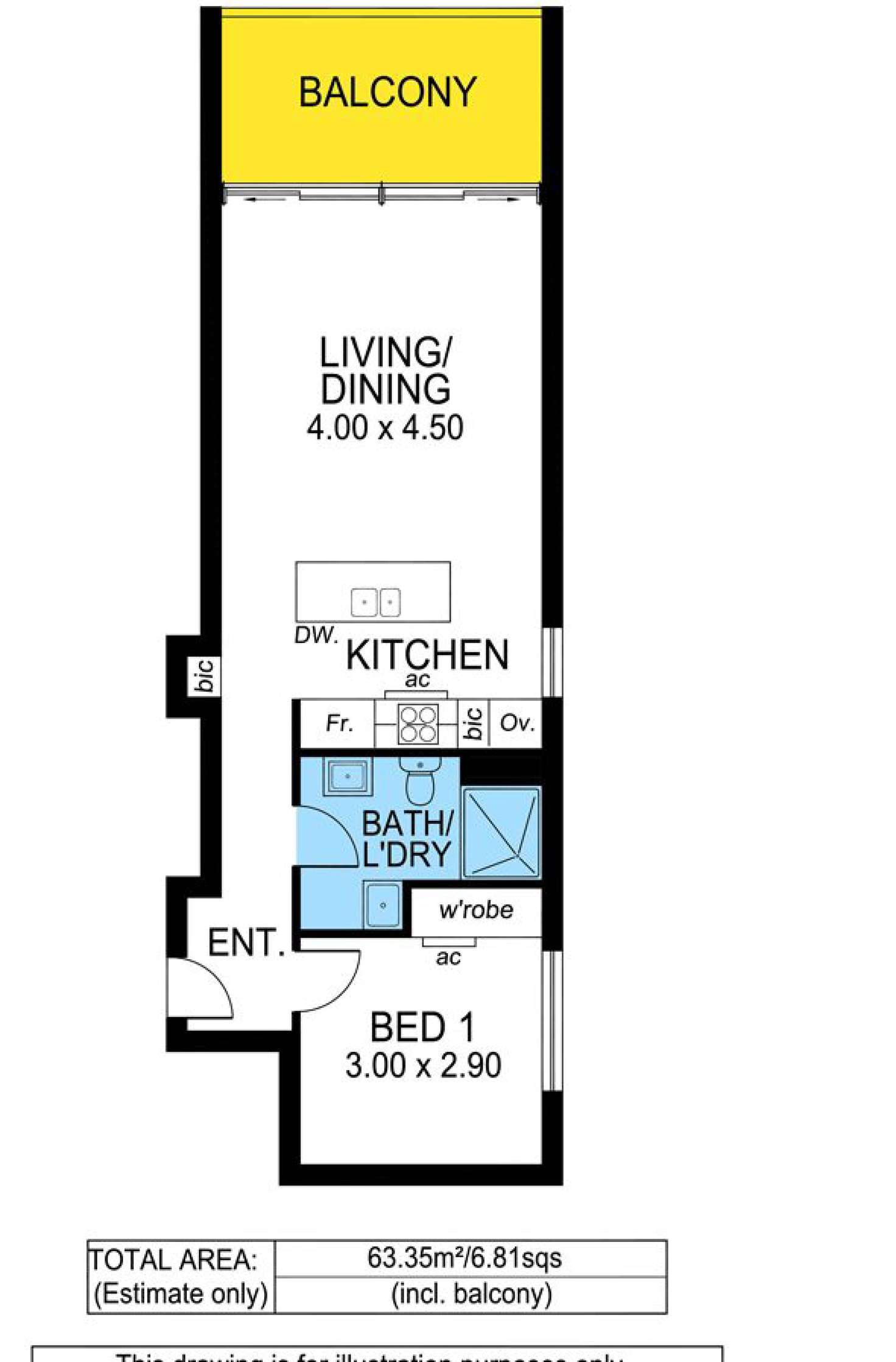Floorplan of Homely apartment listing, 504/20 Hindmarsh Square, Adelaide SA 5000