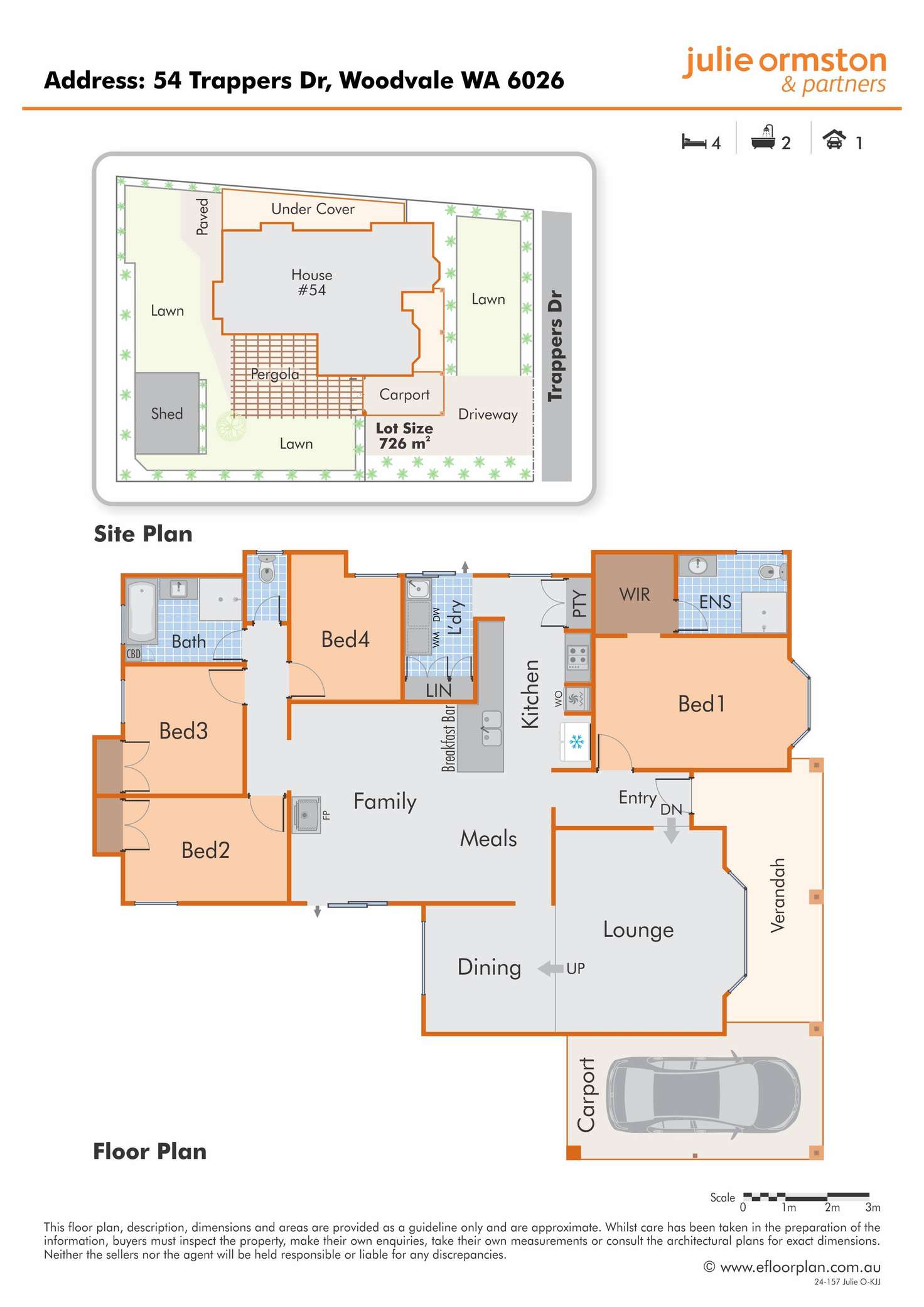 Floorplan of Homely house listing, 54 Trappers Drive, Woodvale WA 6026