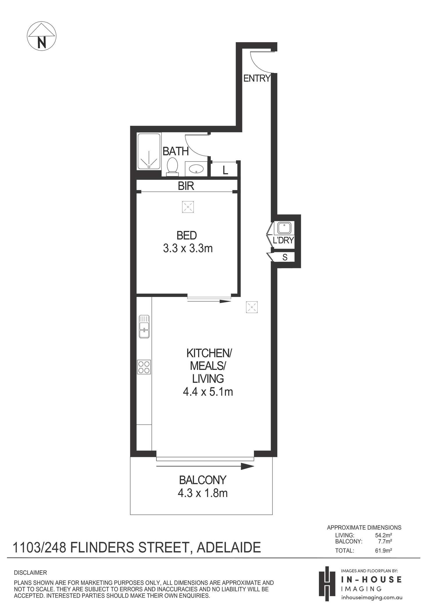 Floorplan of Homely apartment listing, Level 11/1103/248 Flinders Street, Adelaide SA 5000