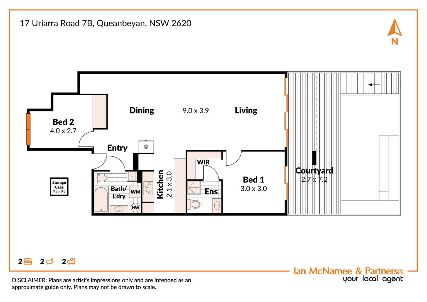 Floorplan of Homely apartment listing, 7B/17 Uriarra Road, Crestwood NSW 2620