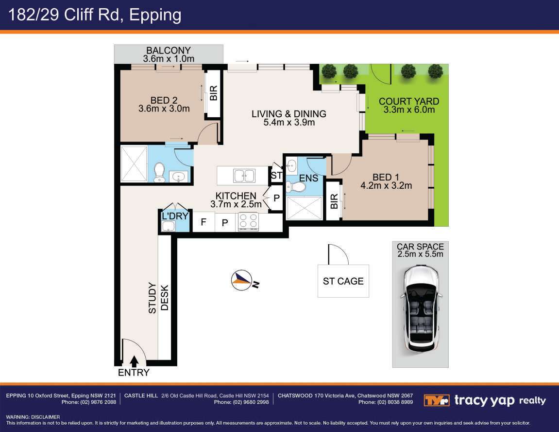 Floorplan of Homely apartment listing, 182/29-31 Cliff Road, Epping NSW 2121
