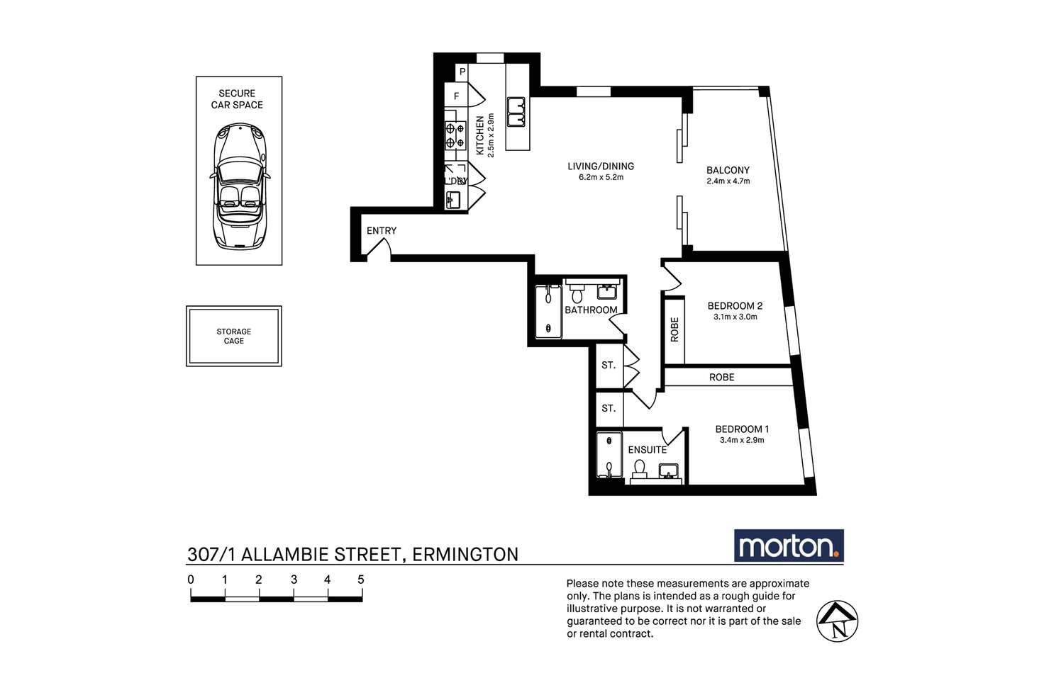 Floorplan of Homely apartment listing, 307/1 Allambie Street, Ermington NSW 2115