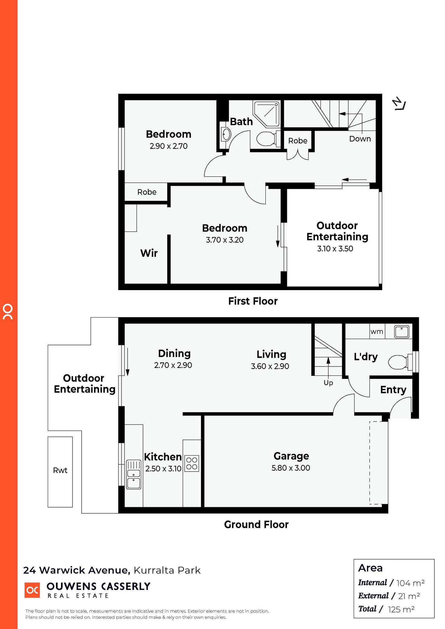 Floorplan of Homely townhouse listing, 24e Warwick Avenue, Kurralta Park SA 5037