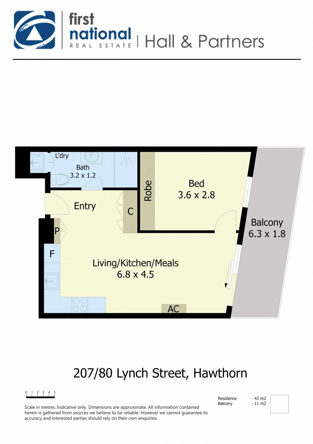 Floorplan of Homely apartment listing, 207/80 Lynch Street, Hawthorn VIC 3122