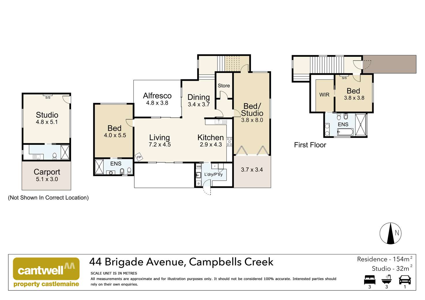 Floorplan of Homely house listing, 44 Brigade Avenue, Campbells Creek VIC 3451