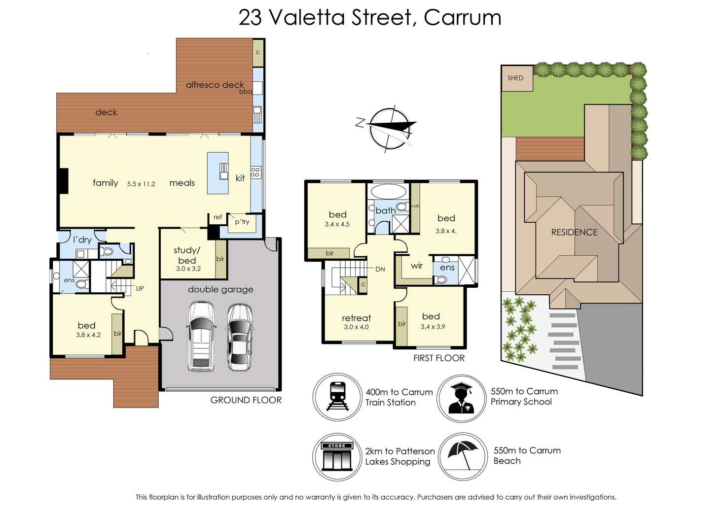 Floorplan of Homely house listing, 23 Valetta Street, Carrum VIC 3197