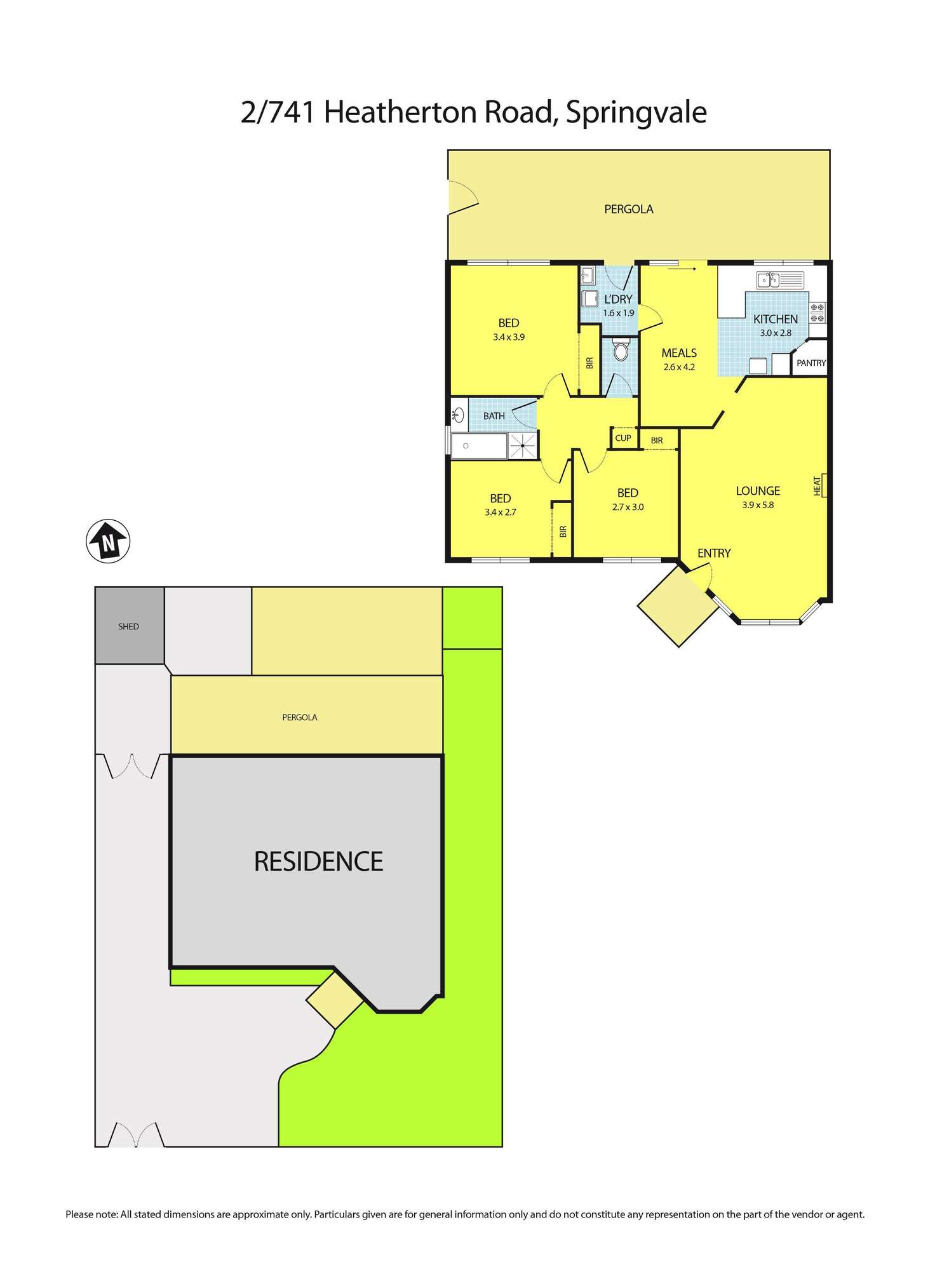 Floorplan of Homely unit listing, 2/741 Heatherton Road, Springvale VIC 3171