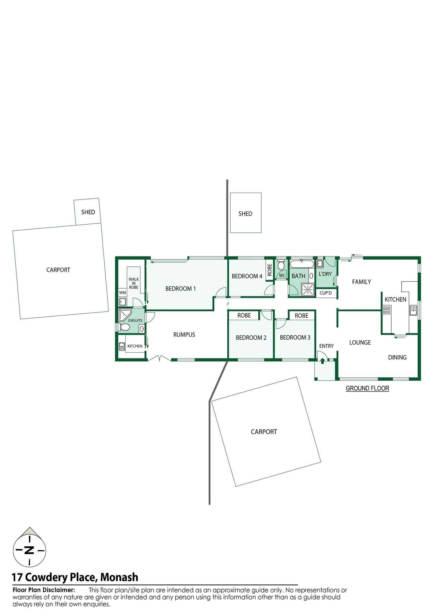 Floorplan of Homely house listing, 17 Cowdery Place, Monash ACT 2904