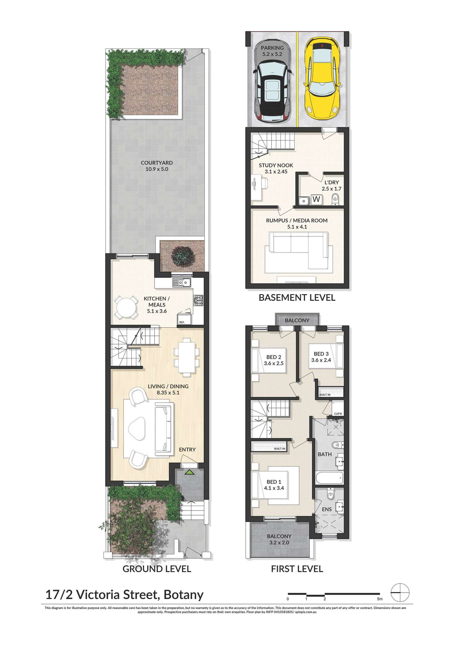 Floorplan of Homely townhouse listing, 17/2 Victoria Street, Botany NSW 2019